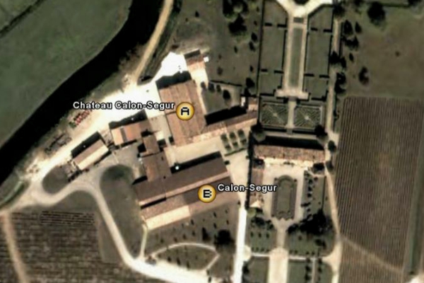 酒庄的卫星视图，图片来源：Google Earth