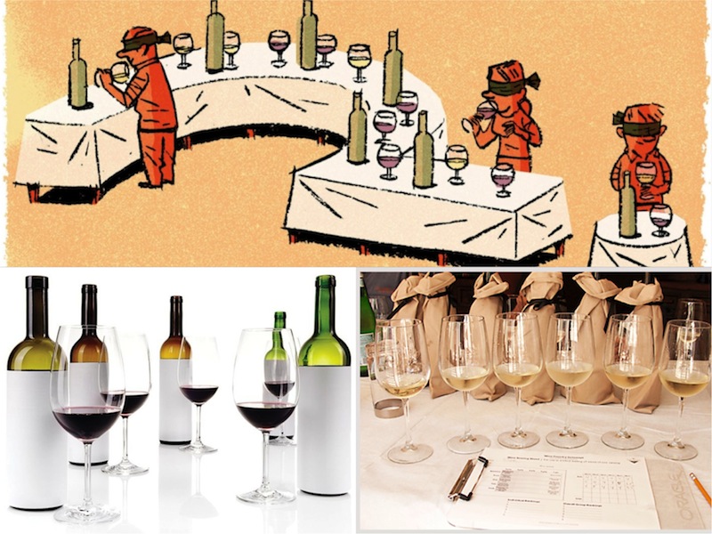 由于葡萄酒风味的多样性，掩盖酒标进行盲品就成了葡萄酒行业一种常见的品鉴，学习和考核手段。当然，大部分情况下只是蒙上酒标，而非眼睛。