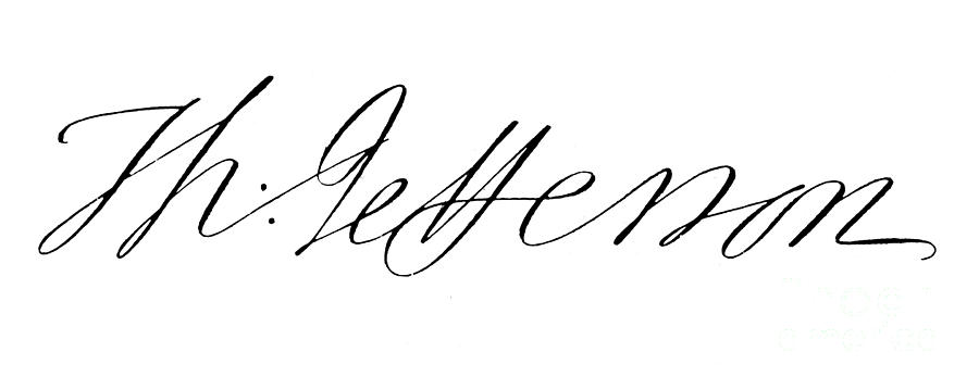 Thomas Jefferson的亲笔签名