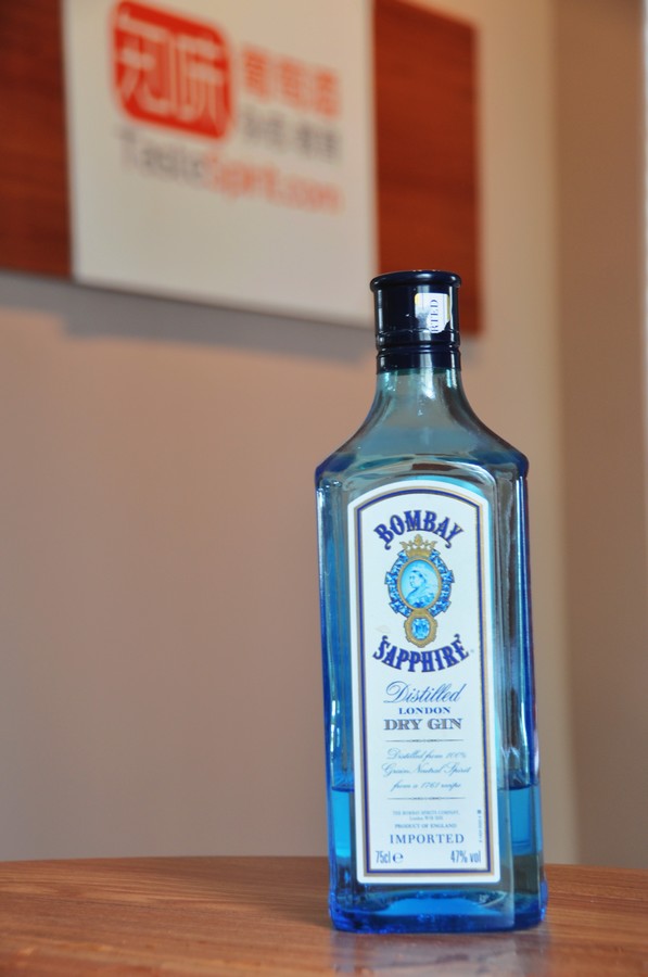 高品质杜松子酒（Gin）的代表孟买蓝宝石（Bombay Sapphire）