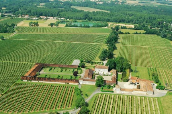 从空中俯瞰人头马家族的Domaine du Grollet酒庄