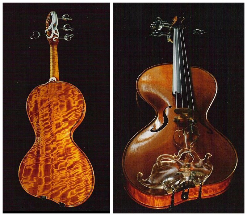比利时制琴名家 Gauthier Louppe设计的不对称小提琴Résurgence