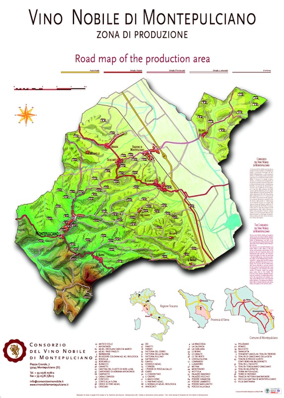 Vino Nobile di Montepulciano产区地图，点击查看高清大图