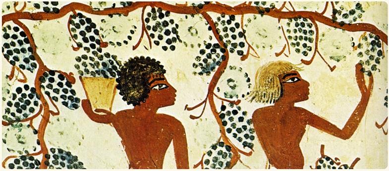 古埃及壁画，绘画时间大致在公元前1300年