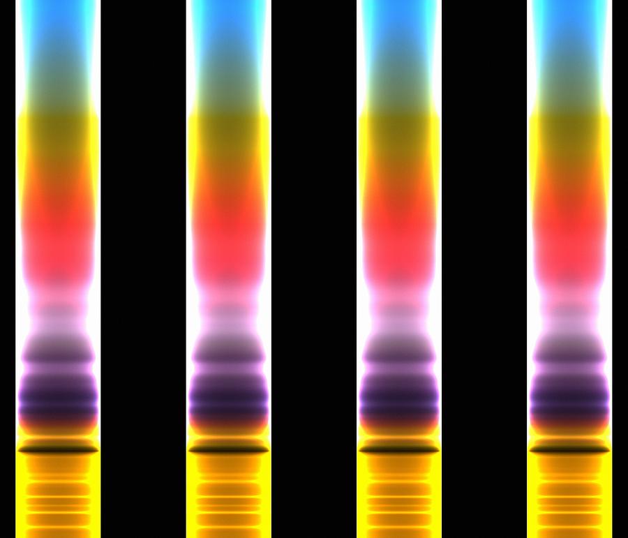 这种不均匀扩散科学上叫做“层析现象”大多数日常中有颜色的液体上都能观察到。