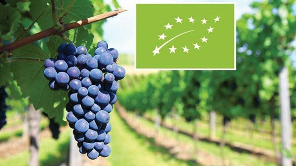 欧盟“有机葡萄酒”的新认证标识，图片来源：AFP