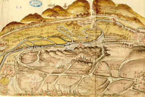 一张古老的勃艮第产区地图