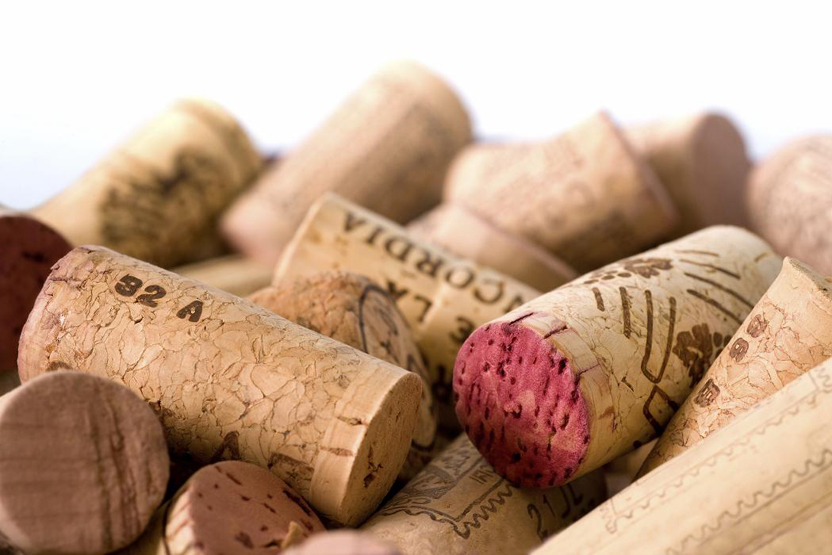 A pile of used wine corks.
