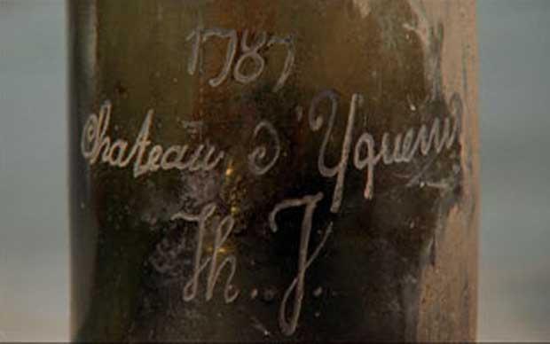 品鉴会上的一瓶1787年份滴金（Chateau d’Yquem）