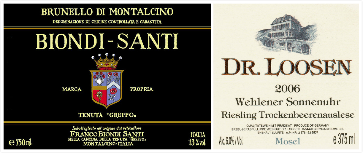 wine labels